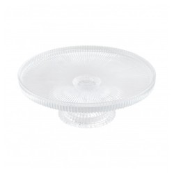 PLATEAU VERRE CATHERINE SUR PIED DIA 24.7CM X 8.3CM