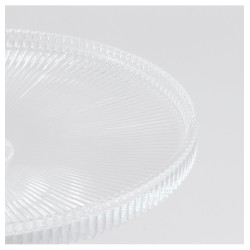 PLATEAU VERRE CATHERINE SUR PIED DIA 24.7CM X 8.3CM