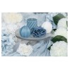4 TETES DE ROSE BLEU DENIM DIA 9.5CM X 5.5CM
