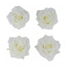 4 TETES DE ROSE IVOIRE DIA 9.5CM X 5.5CM