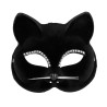 LOUP OU DEMI MASQUE CHAT NOIR A STRASS