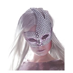 LOUP OU DEMI-MASQUE VENITIEN ARGENT ASSYMETRIQUE