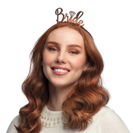 SERRE TETE OU TIARE  FUTURE MARIEE ECRITURE BRIDE ROSE GOLD