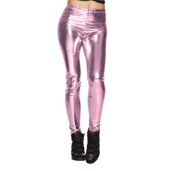 LEGGING STRECH ROSE CLAIR METALLIQUE TAILLE L-XL