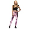 LEGGING STRECH ROSE CLAIR METALLIQUE TAILLE L-XL