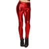 LEGGING STRECH ROUGE METALLIQUE TAILLE L-XL