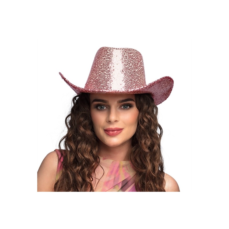 CHAPEAU RODEO WESTERN COWBOY A SEQUINS ROSE CHAPEAU RODEO WESTERN COWBOY A SEQUINS ROSE
