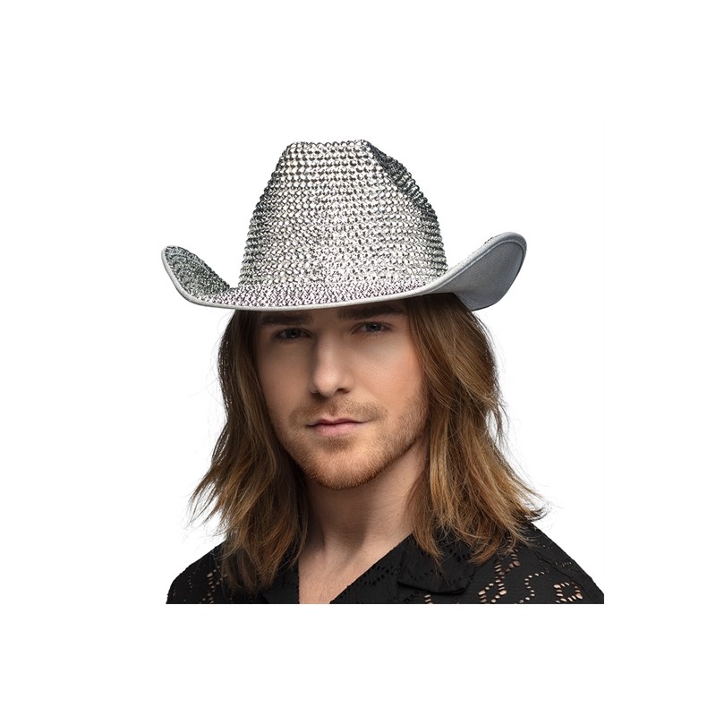CHAPEAU WESTERN TOMORROW ARGENT DISCO FACETTE CHAPEAU WESTERN TOMORROW ARGENT DISCO FACETTE