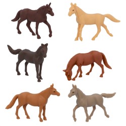 SET DE 6 CHEVAUX 6 X 6 CM 