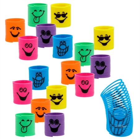 18 RESSORTS SOURIANTS 6 COULEURS 3 CM