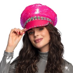 CASQUETTE SEQUIN ROSE SANDY CANDY