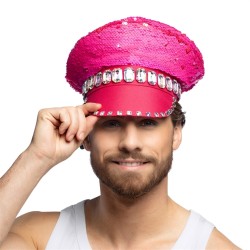 CASQUETTE SEQUIN ROSE SANDY CANDY