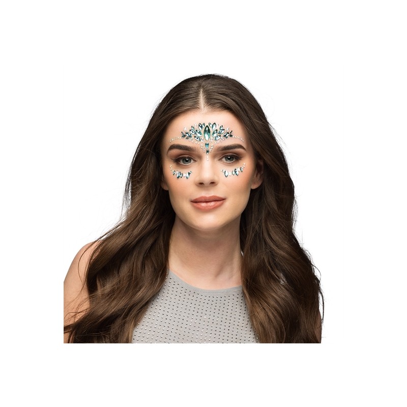 BIJOUX OU STRASS DE VISAGE EMILIA BLEU TURQUOISE BIJOUX OU STRASS DE VISAGE EMILIA BLEU TURQUOISE