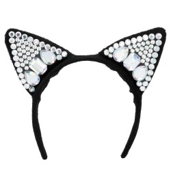 SERRE-TETE  CHAT NOIR AVEC STRASS DIAMOND