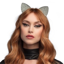 SERRE-TETE CHAT NOIR PETITS STRASS EBLOUI