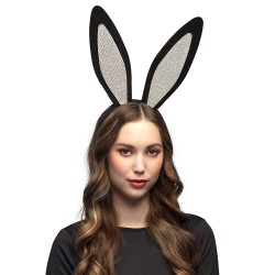 SERRE-TETE LAPIN NOIR PETITS STRASS DIAMOND