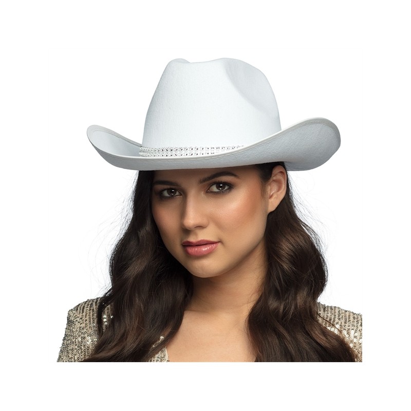 CHAPEAU WESTERN COW BOY DAISY BLANC CHAPEAU WESTERN COW BOY DAISY BLANC