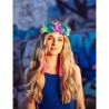BOUCLES D'OREILLES A FRANGES ROSES FLUO