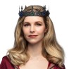 COURONNE DE ROI METAL BRONZE PIERRES VERTES ET BLEUES