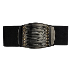 CORSET OU CEINTURE NOIR TYPE MEDIEVAL-PIRATE RACHEL TAILLE M-L