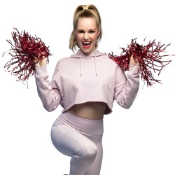 POMPOM METALLIQUE COULEUR ROUGE