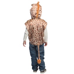 PONCHO GIRAFE EN TISSU ENFANT 3-4 ANS