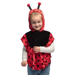 PONCHO COCCINELLE OU LADYBUG EN TISSU ENFANT 3-4 ANS
