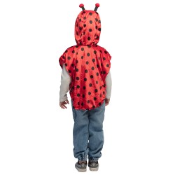 PONCHO COCCINELLE OU LADYBUG EN TISSU ENFANT 3-4 ANS