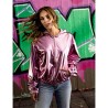 DEGUISEMENT BLOUSON BOMBER AVEC CAPUCHE RAVE ROSE TAILLE M