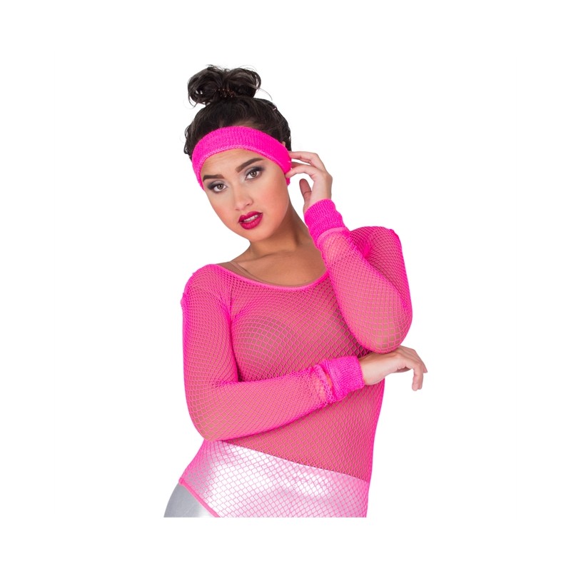 SET BANDEAU ET POIGNET ROSE FLUO SET BANDEAU ET POIGNET ROSE FLUO