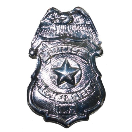 INSIGNE OU BADGE POLICE ARGENT