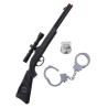 KIT OU SET POLICE MENOTTES FUSIL BADGE