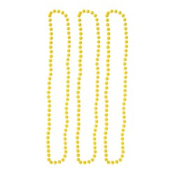3 COLLIERS FLUO JAUNE FLUO 40 CM