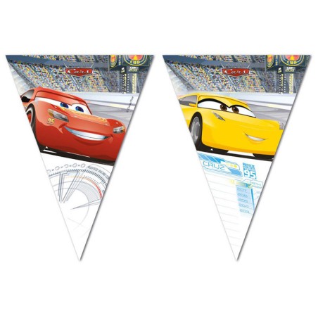 GUIRLANDE PAVILLONS PLASTIFIES CARS 3   230 CM