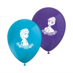 6 BALLONS LATEX 11" REINE DES NEIGES 