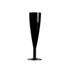 6 FLUTES A CHAMPAGNE NOIR 13 CL INCASSABLES 