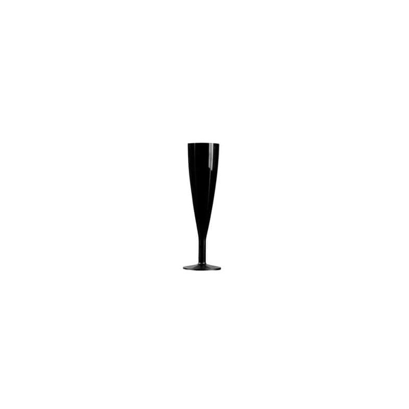 6 FLUTES A CHAMPAGNE NOIR 13 CL INCASSABLES 