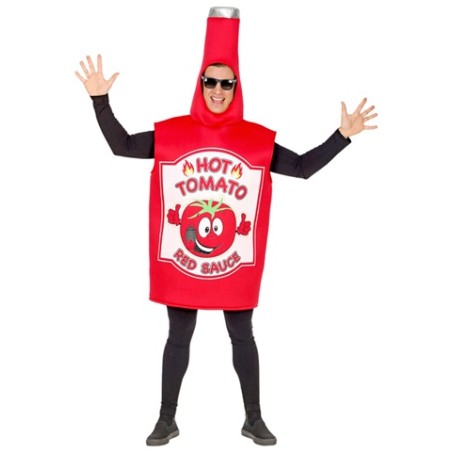 DEGUISEMENT HOT TOMATO KETCHUP ADULTE TAILLE UNIQUE