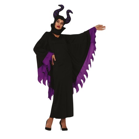 DEGUISEMENT HALLOWEEN SORCIERE NOIR ET VIOLET MALEFICE TAILLE M 