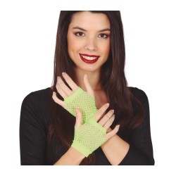 MITAINES OU GANTS RESILLES  FLUO VERT COURT 11 CM