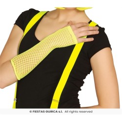 MITAINES OU GANTS RESILLES  FLUO JAUNE LONG 26 CM