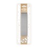 6 BOUGIES LONGUES ARGENT 15 CM