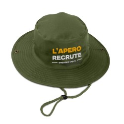 CHAPEAU CORDON VERT KAKI L'APERO RECRUTE