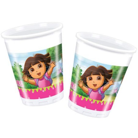 8 GOBELETS DORA L'EXPLORATRICE