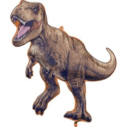 BALLON METALLIQUE DINAUSAURE JURASSIC WORLD MARRON 76 X 79 CM 
