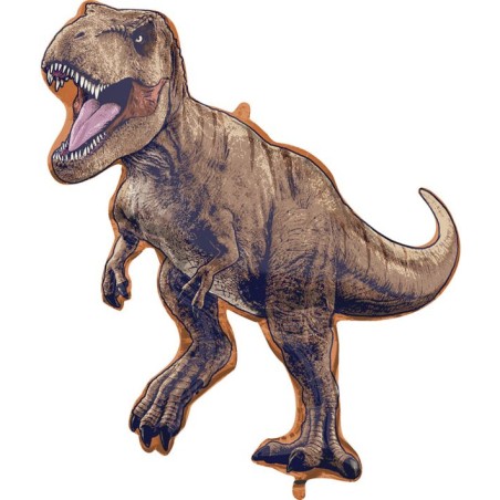 BALLON METALLIQUE DINAUSAURE JURASSIC WORLD MARRON 76 X 79 CM 