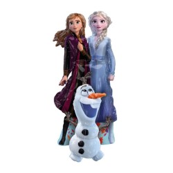 BALLON METALLIQUE AIRLONZ  REINE DES NEIGES 2 ANNA ELSA ET OLAF 147 CM