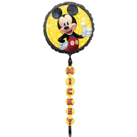 BALLON METALLIQUE ROND MICKEY AIRWALKER 60 X 170 CM 