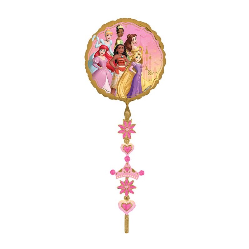 BALLON METALLIQUE ROND AIRWALKER PRINCESSES DISNEY 60 X 170 CM BALLON METALLIQUE ROND AIRWALKER PRINCESSES DISNEY 60 X 170 CM