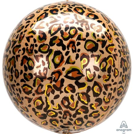 BALLON METALLIQUE ORBZ LEOPARD 38 X 40 CM 